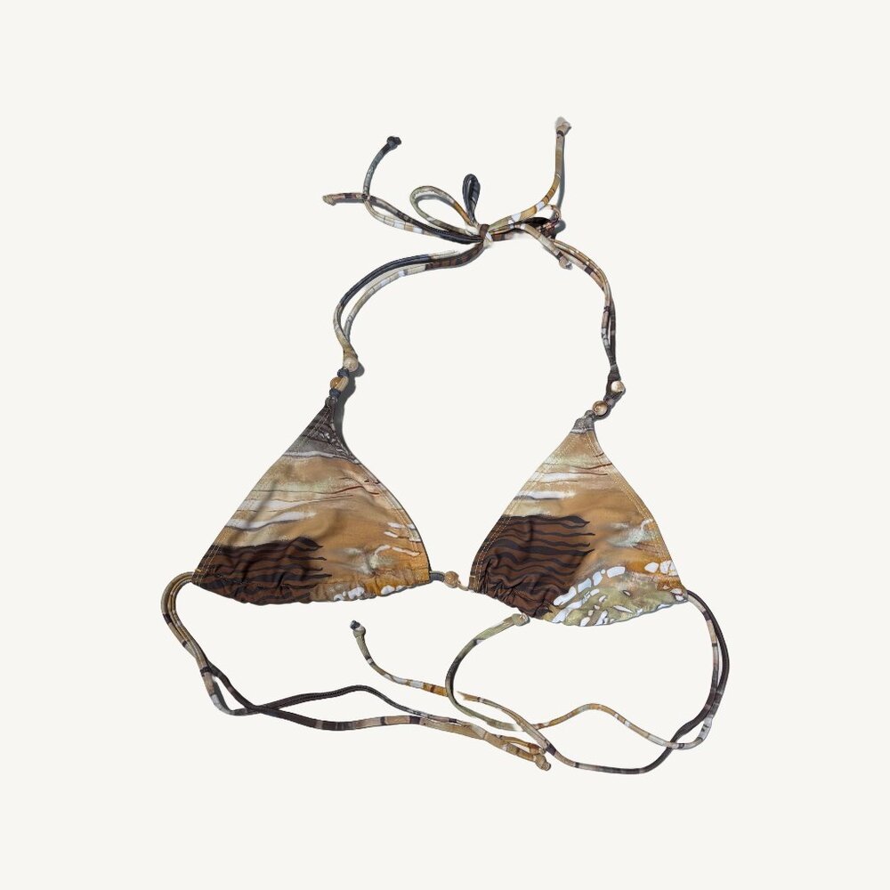 NWT Shein Musera Collection Tie Dye Bikini Top with Beads Size Large